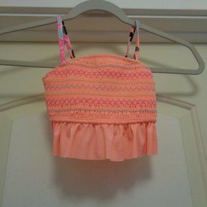 WONDER NATION GIRL ORAND BATHING SUIT TOP 4/6